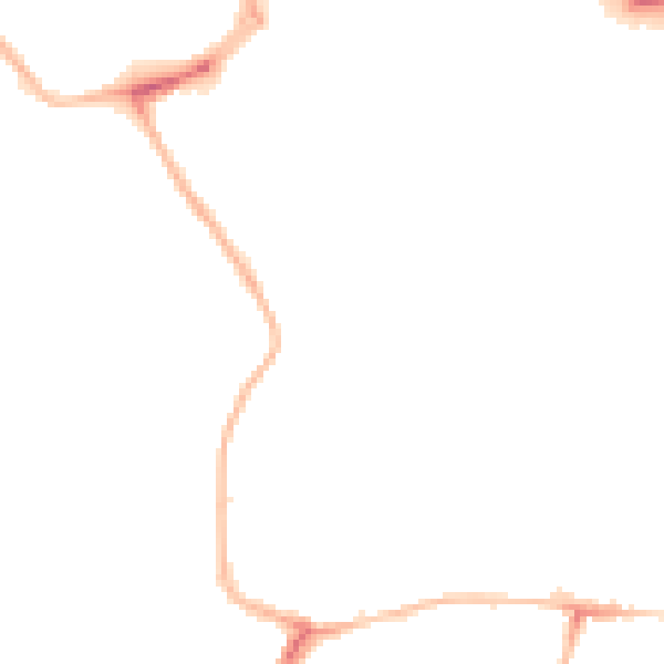 Night-time road noise heatmap for NE16 3JU