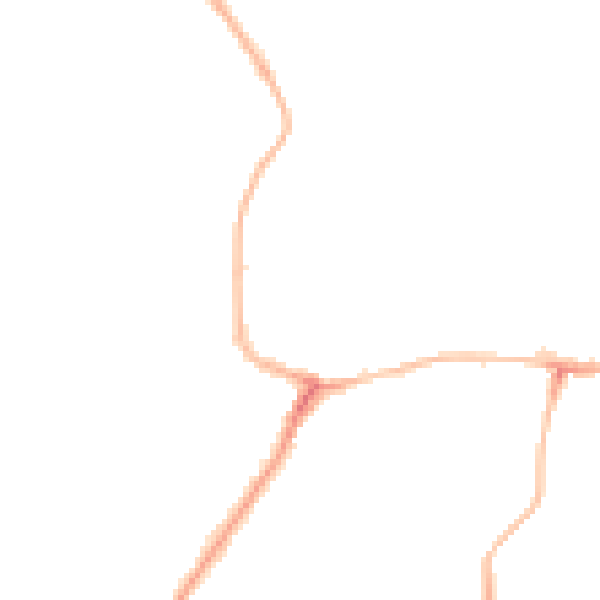 Night-time road noise heatmap for NE16 4AF