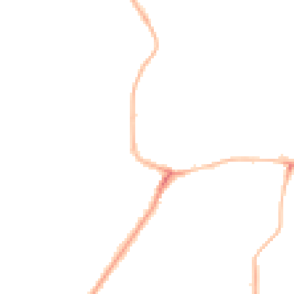 Night-time road noise heatmap for NE16 4AG