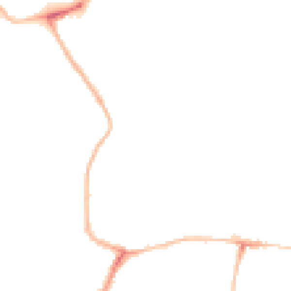 Night-time road noise heatmap for NE16 4BN