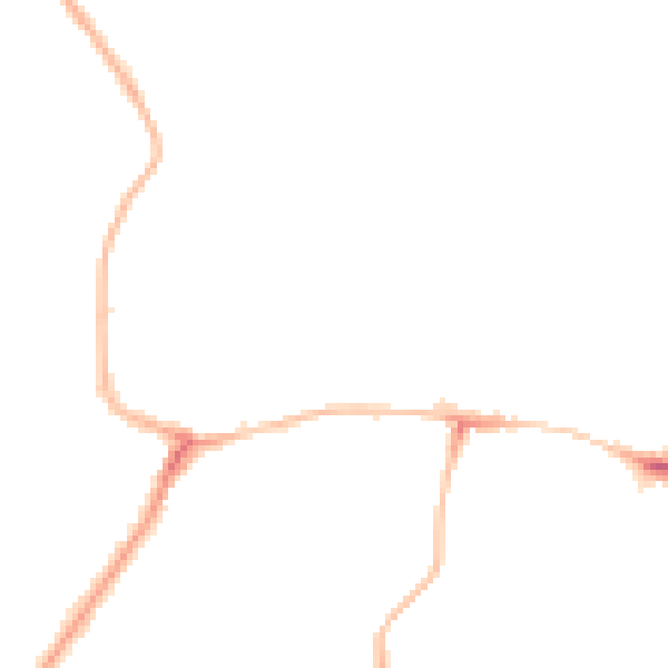Night-time road noise heatmap for NE16 4BZ