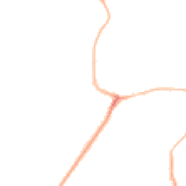 Night-time road noise heatmap for NE16 4DD
