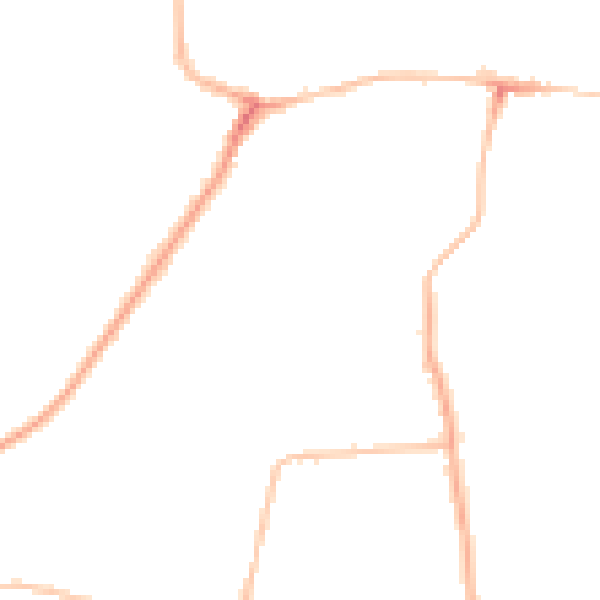 Night-time road noise heatmap for NE16 4LL