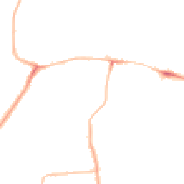 Night-time road noise heatmap for NE16 4NB
