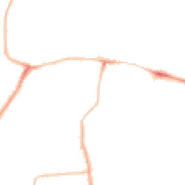 Night-time road noise heatmap for NE16 4NE