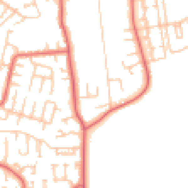 Daytime road noise heatmap for NE16 4PL