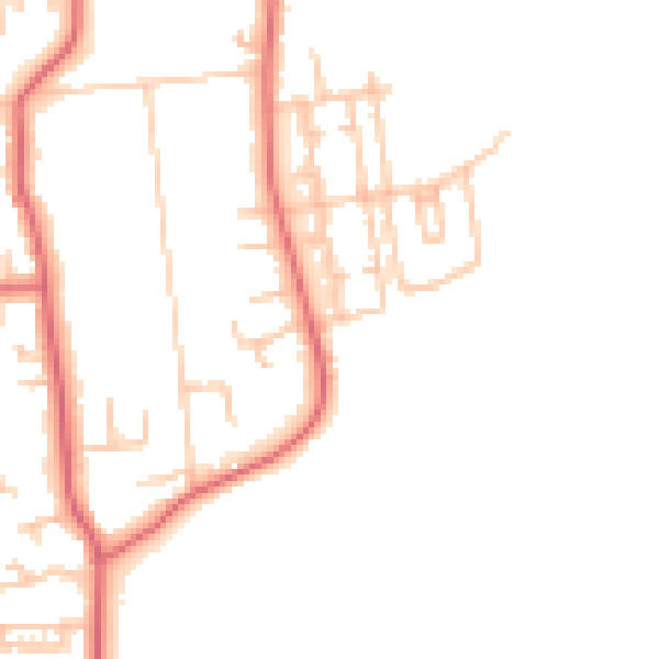Daytime road noise heatmap for NE16 4RB