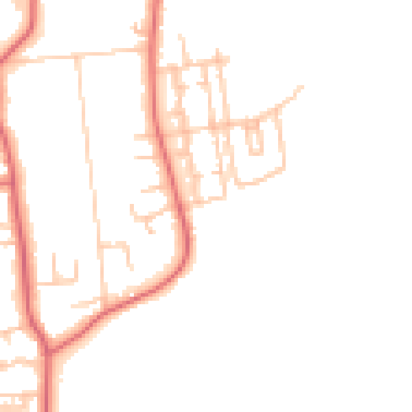 Daytime road noise heatmap for NE16 4RD