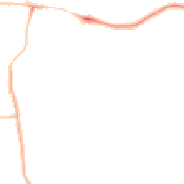 Night-time road noise heatmap for NE16 4RF