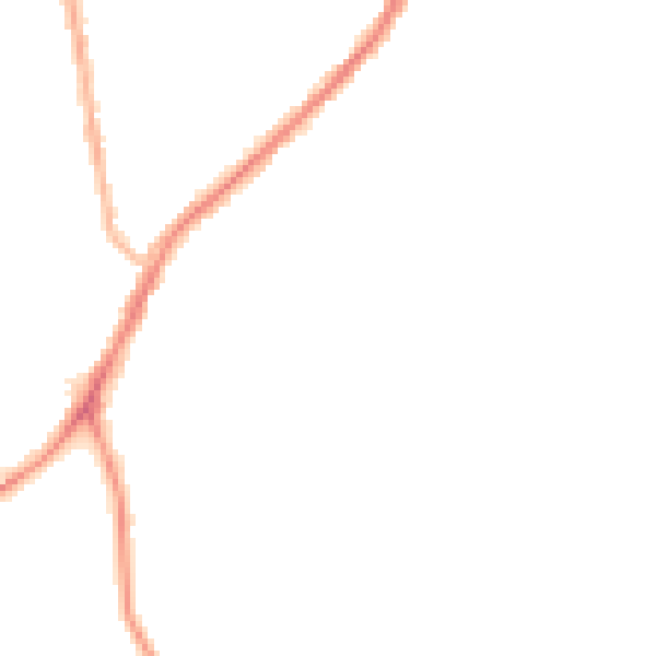 Night-time road noise heatmap for NE16 5DD