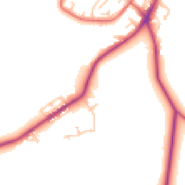 Daytime road noise heatmap for NE16 5DG
