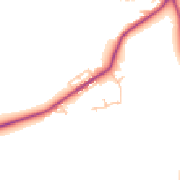 Daytime road noise heatmap for NE16 5DN