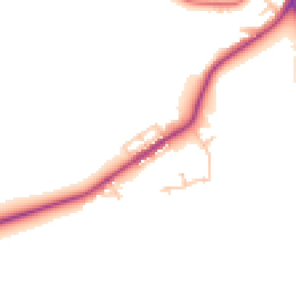 Daytime road noise heatmap for NE16 5DW