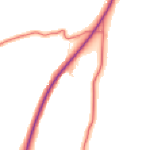 Daytime road noise heatmap for NE16 5EJ