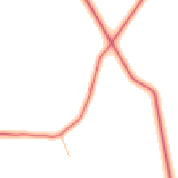Daytime road noise heatmap for NE16 5EL