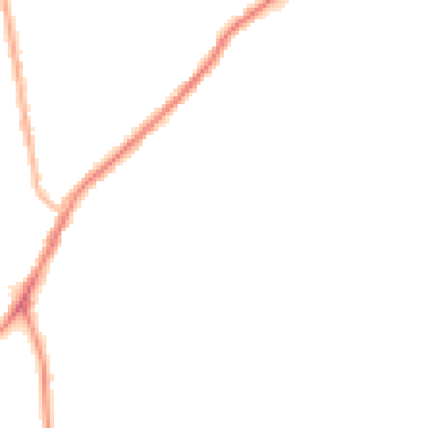 Night-time road noise heatmap for NE16 5EP