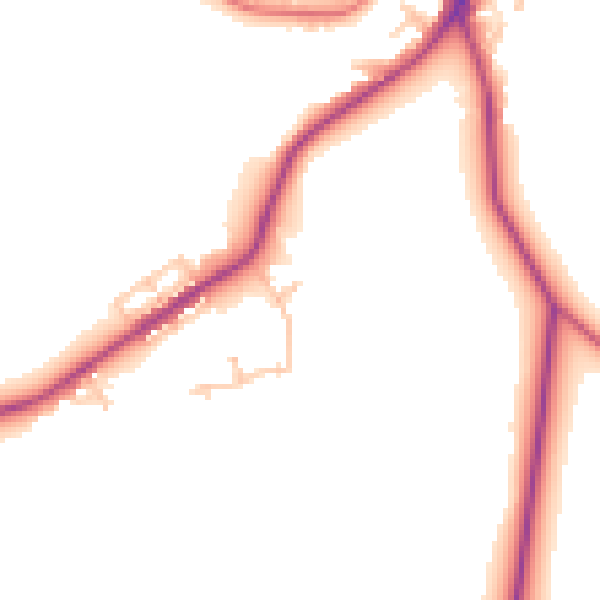 Daytime road noise heatmap for NE16 5EX