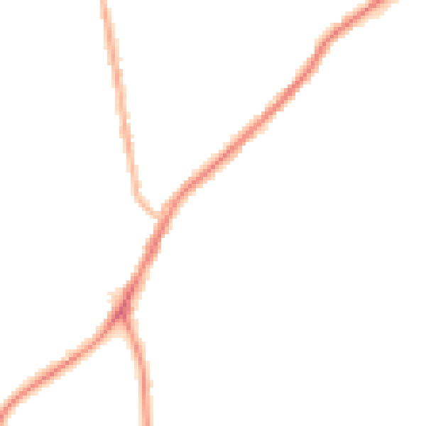 Night-time road noise heatmap for NE16 5HA