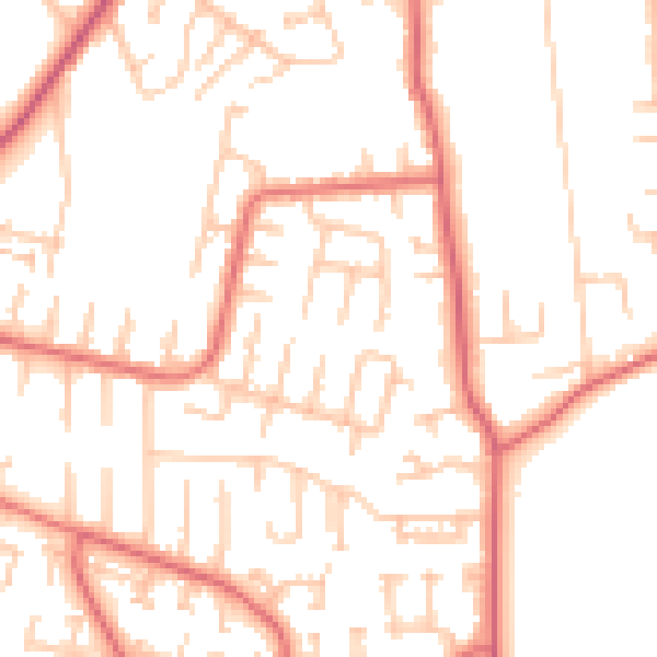 Daytime road noise heatmap for NE16 5HU