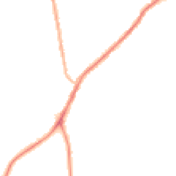 Night-time road noise heatmap for NE16 5LH