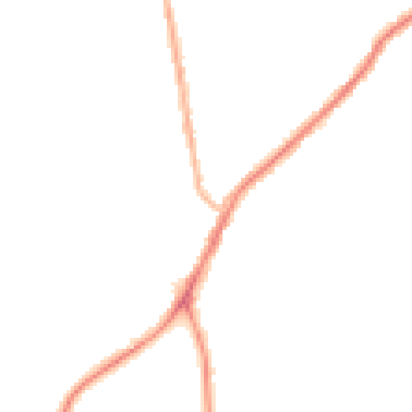 Night-time road noise heatmap for NE16 5LU