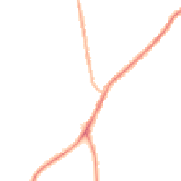 Night-time road noise heatmap for NE16 5LX