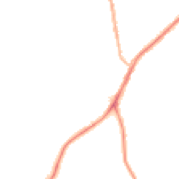 Night-time road noise heatmap for NE16 5NT