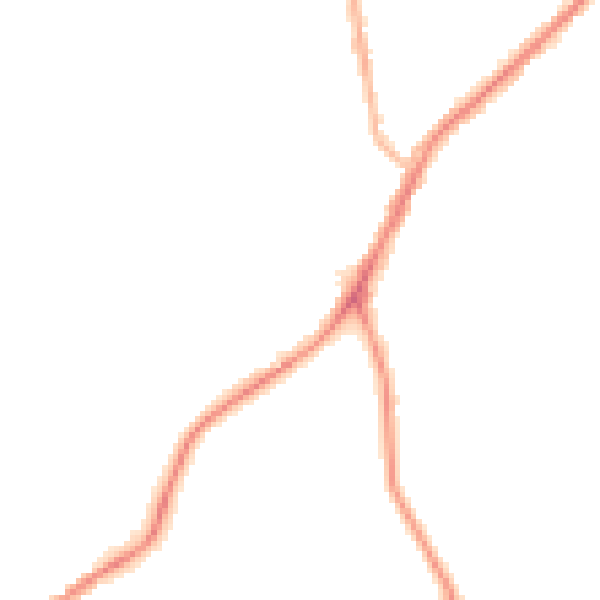 Night-time road noise heatmap for NE16 5PD
