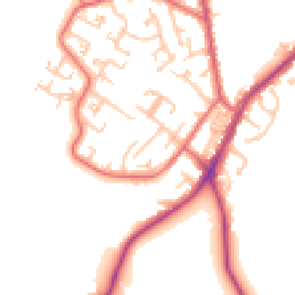 Daytime road noise heatmap for NE16 5PE
