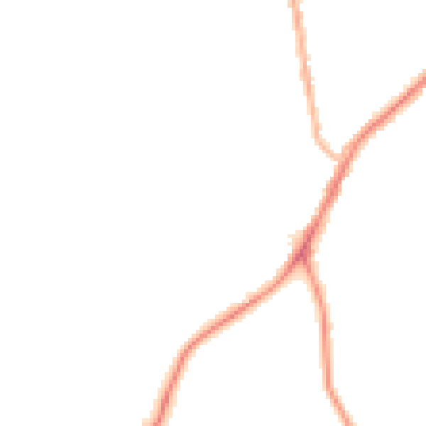 Night-time road noise heatmap for NE16 5PE