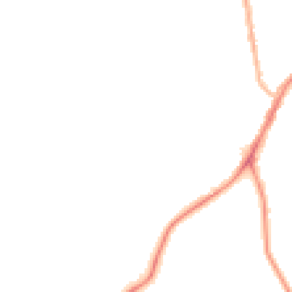 Night-time road noise heatmap for NE16 5PR