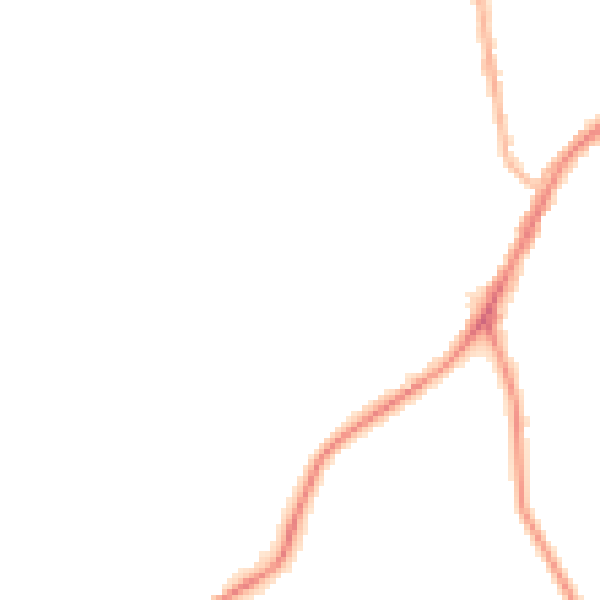 Night-time road noise heatmap for NE16 5PW