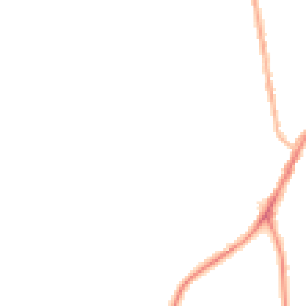 Night-time road noise heatmap for NE16 5PY