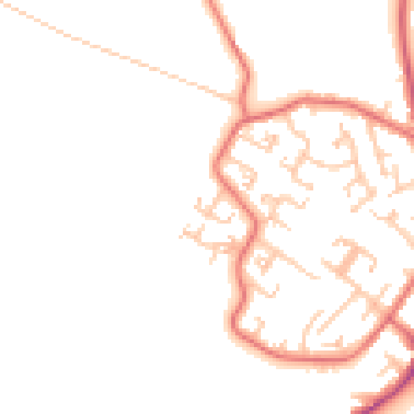 Daytime road noise heatmap for NE16 5XJ