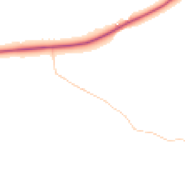 Daytime road noise heatmap for NE16 6AS