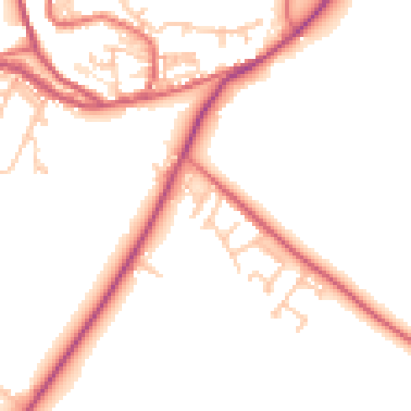 Daytime road noise heatmap for NE16 6DT
