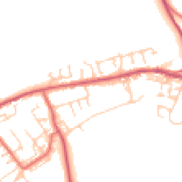 Daytime road noise heatmap for NE16 6HF