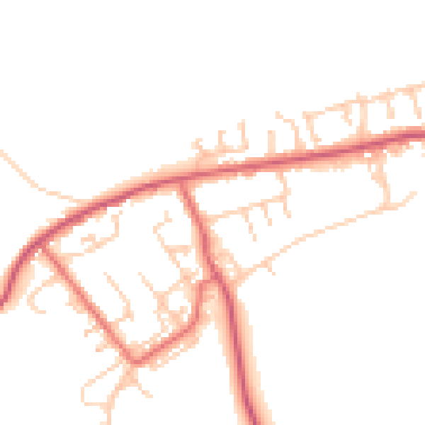 Daytime road noise heatmap for NE16 6HU