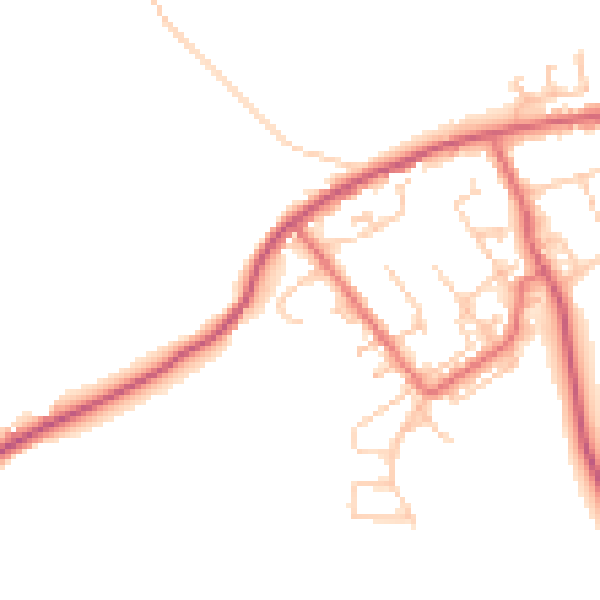 Daytime road noise heatmap for NE16 6LH