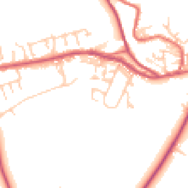 Daytime road noise heatmap for NE16 6QP