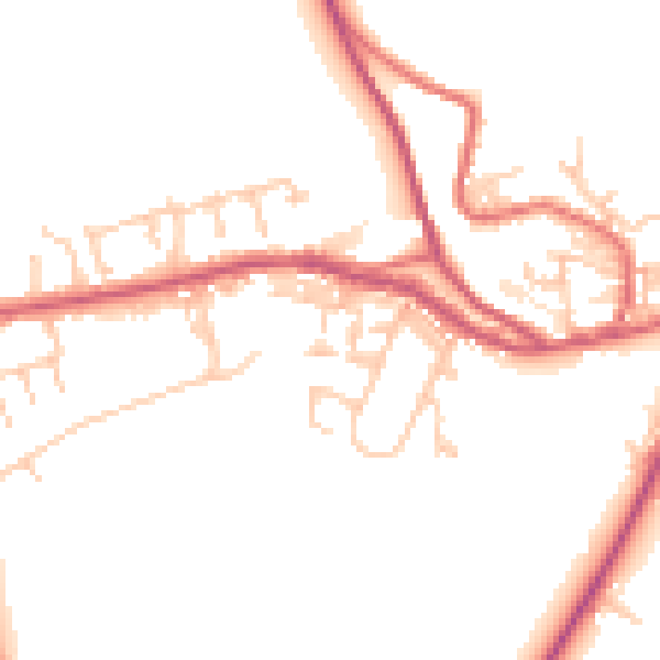 Daytime road noise heatmap for NE16 6QQ
