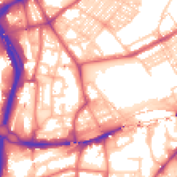 Daytime road noise heatmap for NE2 1AA