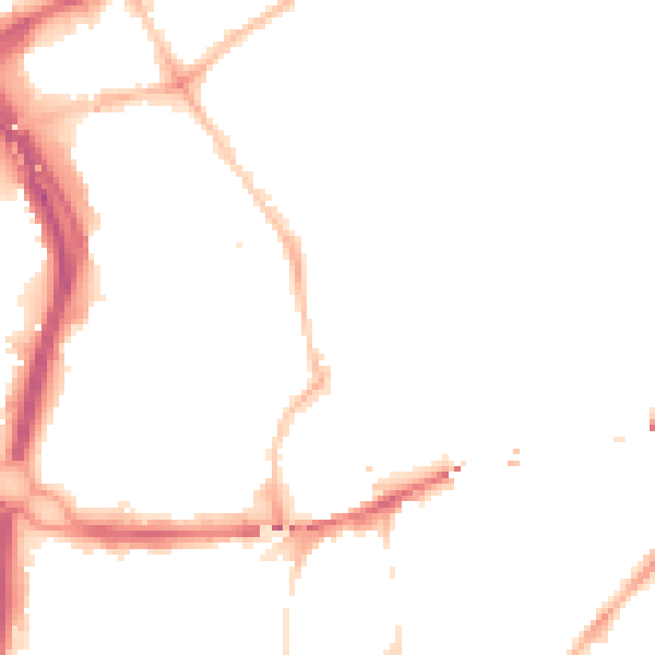 Night-time road noise heatmap for NE2 1AA