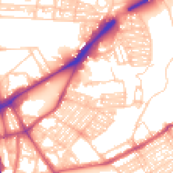 Daytime road noise heatmap for NE2 1AG