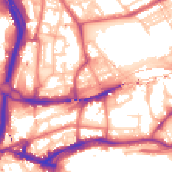 Daytime road noise heatmap for NE2 1AH