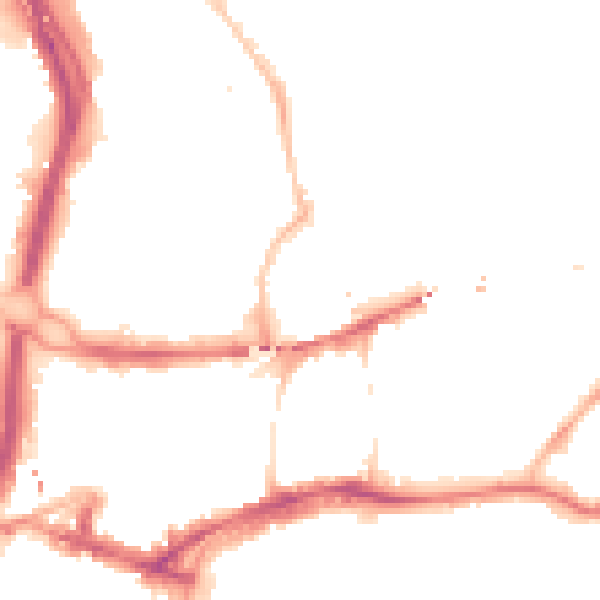 Night-time road noise heatmap for NE2 1AH