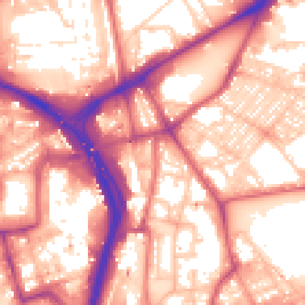 Daytime road noise heatmap for NE2 1AT