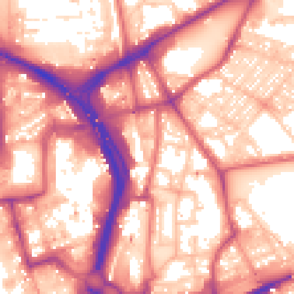 Daytime road noise heatmap for NE2 1AY