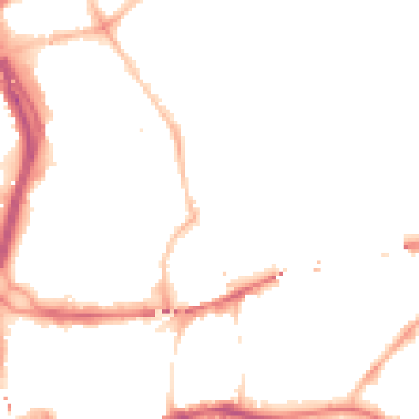 Night-time road noise heatmap for NE2 1AZ