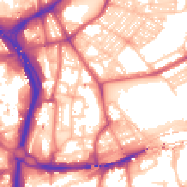 Daytime road noise heatmap for NE2 1BG